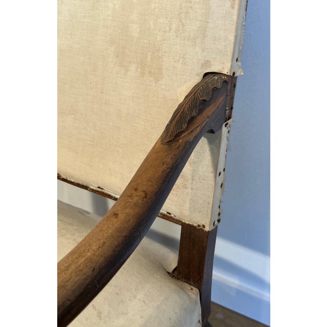 Late 19th Century Pair of Louis Xiii Style High-backed Walnut Armchairs For Sale - Image 11 of 12
