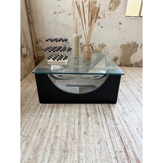 Coffee Table with Molded Base and Chrome, 1970s For Sale - Image 16 of 18