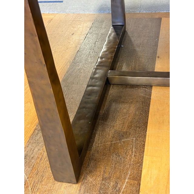 Wood Julie Lawrence for Restoration Hardware T-Brace Rectangular Extension Dining Table For Sale - Image 7 of 10