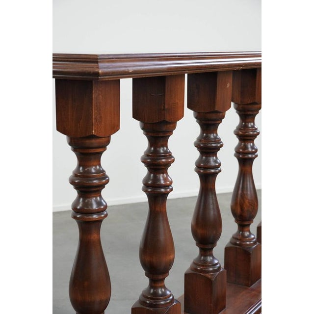 Brown Balustrade Side Table, 20th Century For Sale - Image 8 of 16