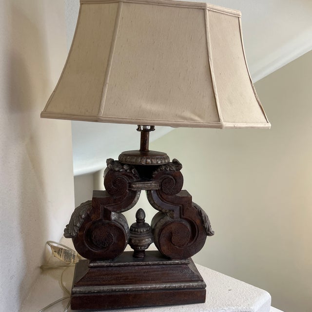 American Vintage Fine Art Lamps Stile Bellagio Two Light Table Lamp For Sale - Image 3 of 11