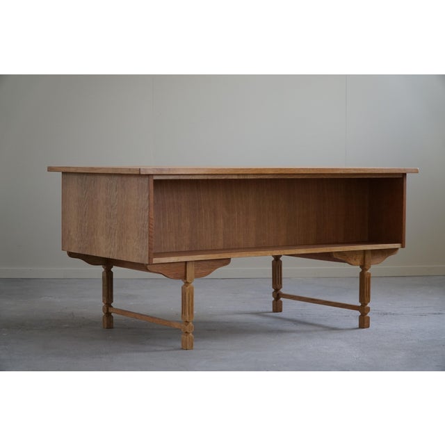 Vintage Danish Freestanding Desk in Oak, 1950s For Sale - Image 16 of 18