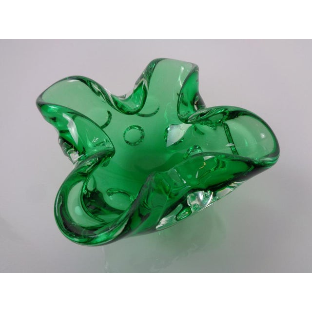 Green Sommerso Murano Glass Ashtray, Italy, 1960s For Sale - Image 11 of 18