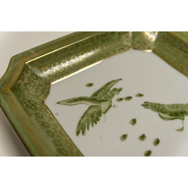 Asian Style Square Porcelain Plates Pheasant Motif a Pair For Sale In Louisville - Image 6 of 6