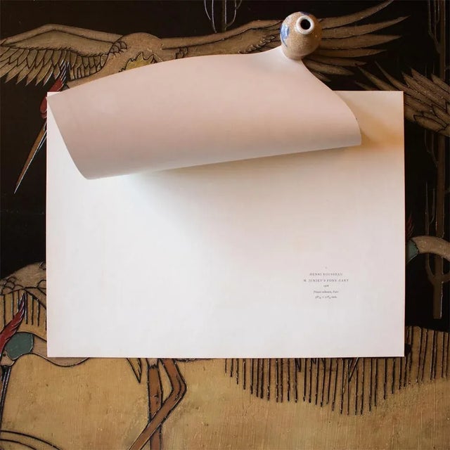 1940s After Henri Rousseau, "M. Juniet's Pony Cart" First Edition Swiss Full-Color Print For Sale - Image 4 of 8