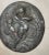 Antique 19th Century Heavy Lead Cherub Putty Figural Circular Relief Plaque Art For Sale - Image 4 of 8