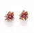 Metal Retro 1940s Old European Cut Diamond & Ruby Screw Back Earrings, Non-Pierced For Sale - Image 7 of 10
