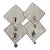 Set of 4 South American Embroidered Cocktail Napkins For Sale