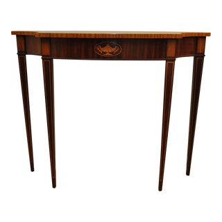 Late 20th Century Councill Craftsman Inlaid Console Table For Sale