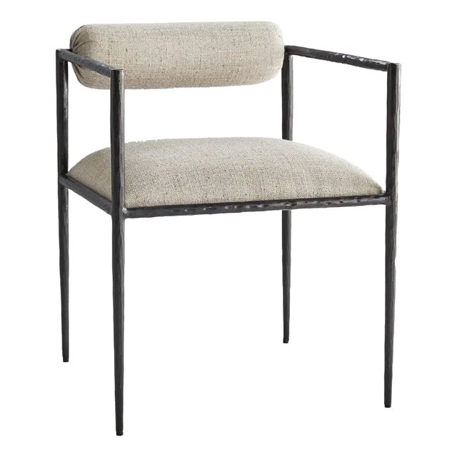 Arteriors Home Barbana Chair Pewter Texture For Sale