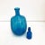Glass Vintage Blenko Glass, 1960s Blue Blenko Ribbed Decanter Design by John Nickerson For Sale - Image 7 of 9