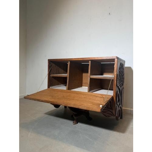 Congolese Hand-Carved Bar Cabinet, 1950s For Sale - Image 4 of 7