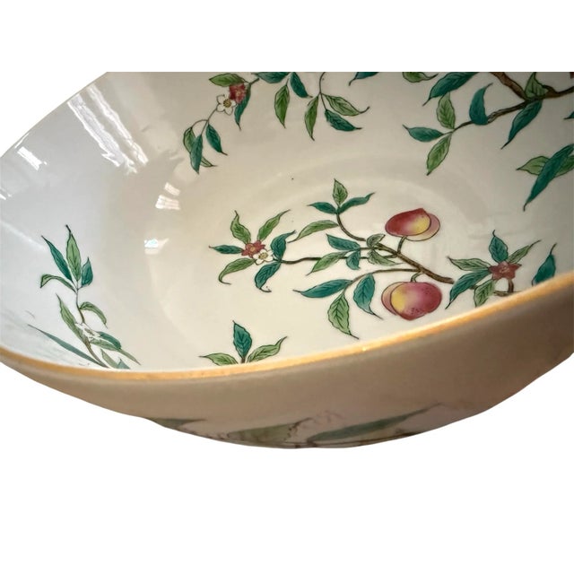 Vintage Large Porcelain Chinoiserie Bowl For Sale In Miami - Image 6 of 8