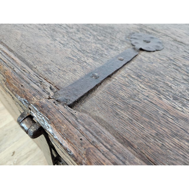 Wood Gothic Chest, 15th Century For Sale - Image 7 of 18