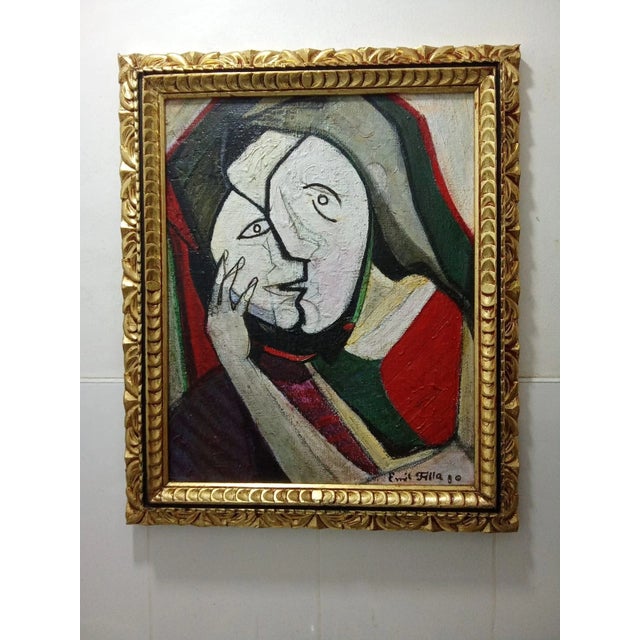 • Artist: Emil Filla (Czech, 1882–1953) • Title: Untitled (Cubist Portrait) • Year: 1969 (posthumous attribution based on...