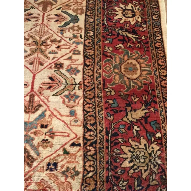 Antique Ivory Mahal 8ft 10in X 12ft 2in For Sale In New York - Image 6 of 8