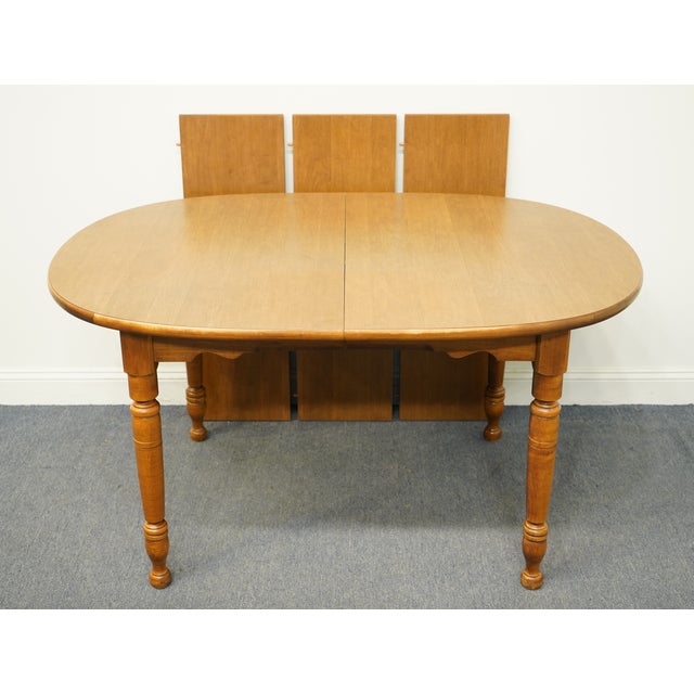 Heywood Wakefield Solid Hard Rock Maple Colonial Style 91" Oval Dining