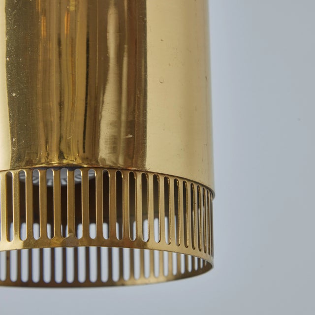 1960s Perforated Brass Cylindrical Pendant Attributed to Mauri Almari for Idman For Sale In Los Angeles - Image 6 of 12