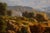 Ettore Cumbo Borgia, Landscape of the Roman Countryside, 19th century, Oil Painting on Canvas For Sale - Image 7 of 8