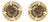14K Yellow Gold Plated .925 Sterling Silver 1/2 Cttw Round Brilliant Cut Diamond Solitaire Milgrain Stud Earrings (K-L Color, I2-I3 Clarity) For Sale
