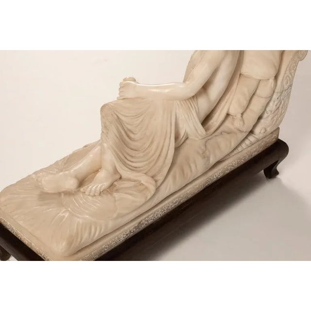 Late 19th Century Pauline Bonaparte as Venus Victrix Alabaster Sculpture After Antonio Canova For Sale - Image 5 of 10