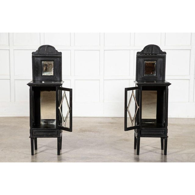 Antique English Ebonised Mahogany Glazed Display Cabinets, 1890, Set of 2 For Sale - Image 6 of 14