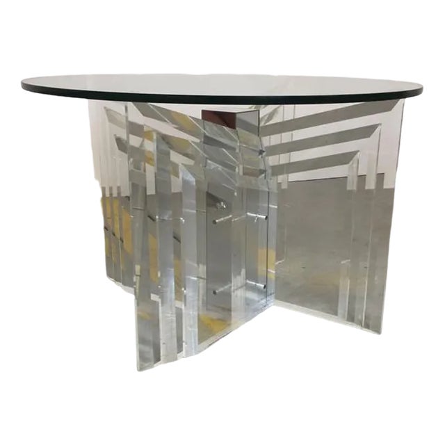 Vintage Table with Chrome Plating For Sale