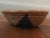 African Hand-Made Round Basket, 11.75 In. Diameter X 3.75 In. High, Natural and Black For Sale - Image 4 of 6