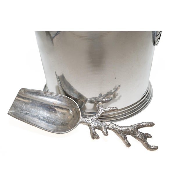 Vintage Georges Briard Coastal SeaHorse and Shell Ice Bucket With Ice Scooper, 1960's For Sale - Image 9 of 18
