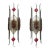 Mid-Century Modern Hammered Glass on Wrought Wall Lights from Longobard, 1970s, Set of 2 For Sale - Image 3 of 6