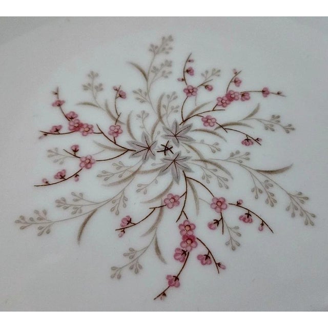 Noritake Vintage Noritake Claire Dessert Pink Flowers Bread Plates Set of 4 For Sale - Image 4 of 5