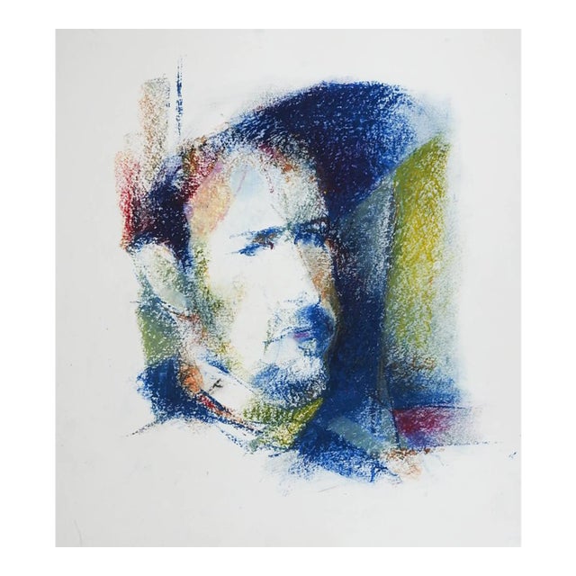 Contemporary Abstract Male Portrait Drawing For Sale