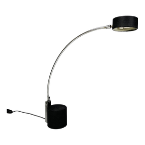 Modern Italian Adjustable Table Lamp in Black Metal, 1980s