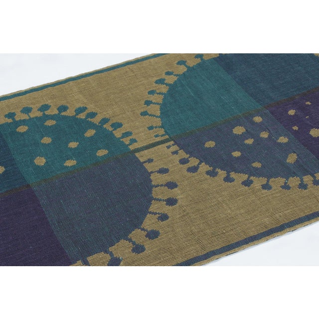 Rug & Kilim Vintage Finnish Golden Tapestry “Kaksonen” by Maija Kolsi-Mäkelä - Rug & Kilim For Sale - Image 4 of 6