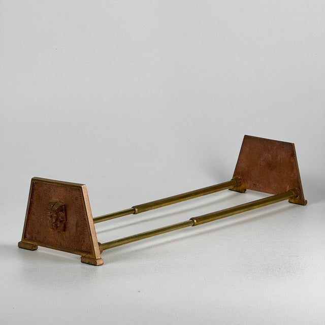 Egyptian Revival Vintage Bronze Expanding Tabletop Book Rack With ...