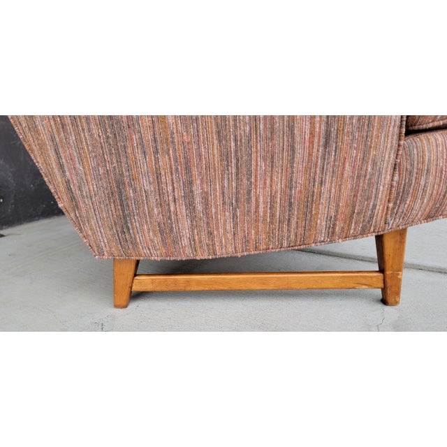 Pair High-Back Mid-Century Modern Lounge Chairs Manner of Edward Wormley For Sale - Image 11 of 17