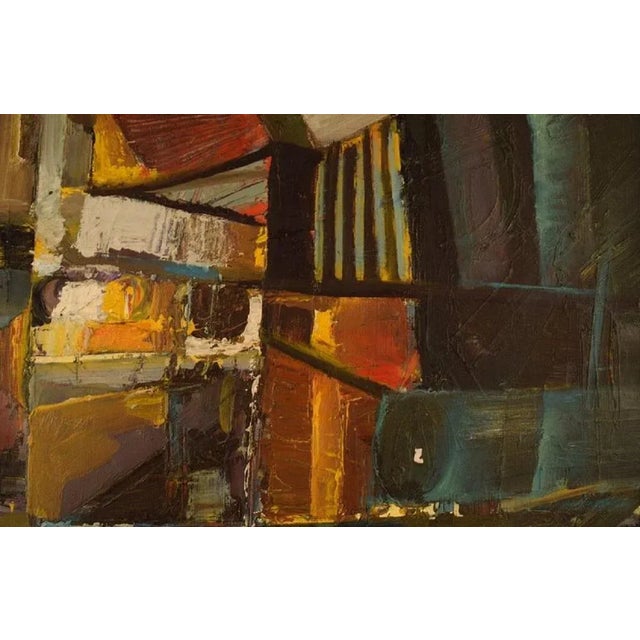 Alf Johansson, Abstract Composition, 1960s, Oil on Canvas For Sale - Image 4 of 8