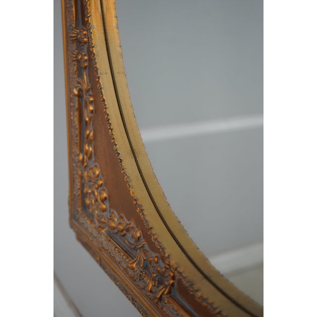Hollywood Regency Vintage Gold Hollywood Regency Style Hanging Mirror For Sale - Image 3 of 8
