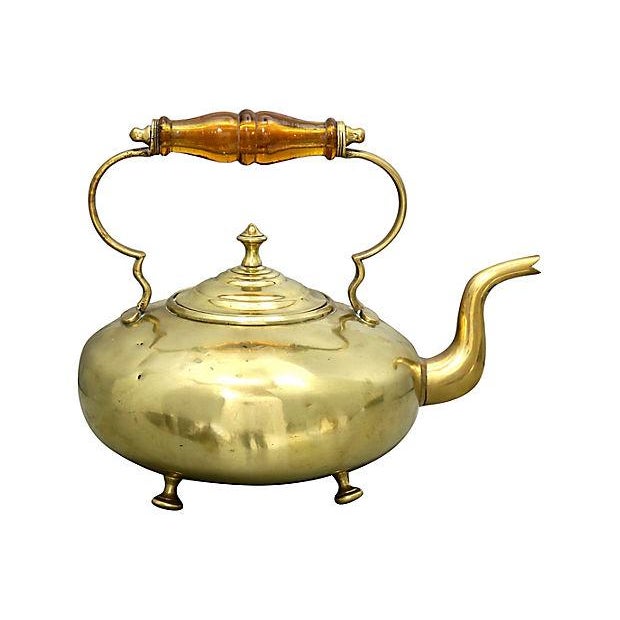 Antique English Brass Kettle Chairish