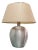 Table Lamp in Brushed Aluminum & Italian Fabric, 1970s For Sale