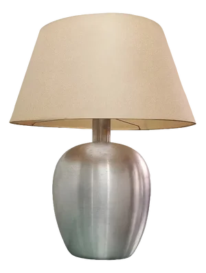 Table Lamp in Brushed Aluminum & Italian Fabric, 1970s