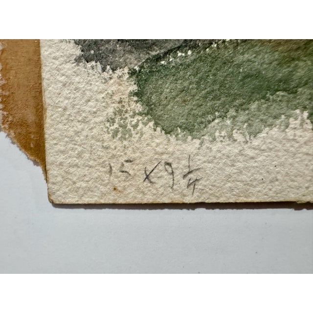 1940s Henry Emil Salloch Original Watercolor on Paper Mount Chocorua, New Hampshire. 1941. For Sale - Image 5 of 9