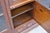 Wood Antique Eastlake Victorian Walnut Wavy Glass Triple Bookcase Display Cabinet For Sale - Image 7 of 13