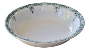Large French Art Nouveau Salad Bowl from Sarreguemines, 1885