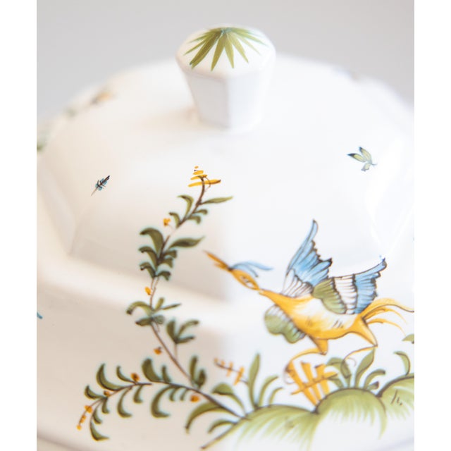 White Vintage French Faience Lallier À Moustiers Lidded Tureen For Sale - Image 8 of 11