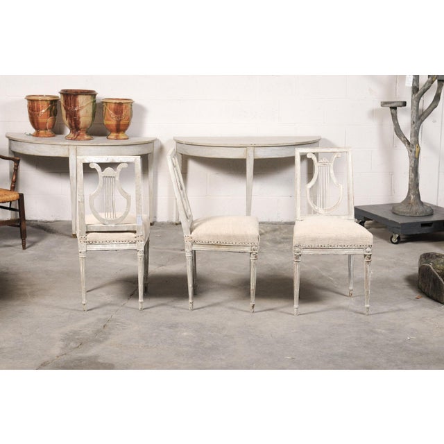 Set of Six 19th C. Lyre Back Chairs For Sale - Image 12 of 13