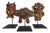 Angelo Méani (1906-1977), Art Brut Sculptures, 46cm, Painted Terracotta, Set of 3 For Sale