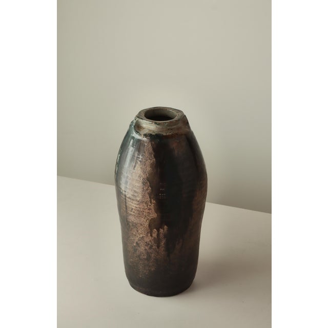 Blue Scandinavian Modern Stoneware Floor Vase by Chris Moes, Denmark, 1966 For Sale - Image 8 of 16