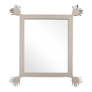 Fleur Home Carnival Vieux Rectangle Mirror in Elephant's Breath, 49x59 For Sale