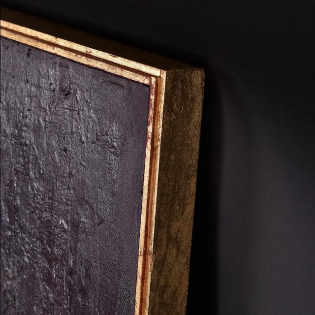 Eggplant P. Stein 1977 Eggplant Purple and Lavender Square Abstract Color Field Painting For Sale - Image 8 of 10